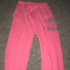 Pink boyfriend sweatpants